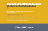BSc (Hons) Architectural Design & Technology CARDIFF ... · Pete Silver and Will McLean Laurence King 1780672942 978-1780672946 ... documentation before receiving approval to enrol
