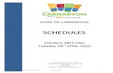 SHIRE OF CARNARVON · shire of carnarvon schedules council meeting tuesday 28th april 2020 ... eft30161 02/03/2020 mcleods barristers and solicitors legal services for matters pursuant