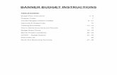 BANNER BUDGET INSTRUCTIONSbudget.ua.edu/.../2020/02/Banner...website-REVISED.pdf · BANNER BUDGET INSTRUCTIONS Table of Contents: Budget Entry Instructions 2 - 6 Program Codes 7 Transfer