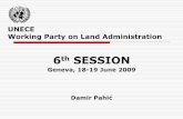 UNECE Working Party on Land Administration · tenure of real estate, the public access to land information and the resolution of land disputes. Major trends characterizing land administration