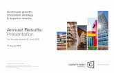 Annual Results Presentation - Growthpoint · Growthpoint Properties Australia Annual Results Presentation for the 12 months to 30 June 2015 17 August 2015 2 Disclaimer This presentation