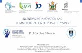 INCENTIVISING INNOVATION AND COMMERCIALIZATION OF …...•UKIPO IP Finance Toolkit, 2015 •JP Ogier Intellectual property, finance and economic development,WIPO Magazine February