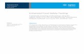 Enhanced Food Safety Testing - Agilent · Food Testing & Agriculture Authors Karen E. Yannell and Kai Chen Agilent Technologies, Inc. Santa Clara, CA Abstract This Application Note