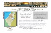 ExitUs Travel Services 11 DAY 8 NIGHT HOLY LAND TOUR ...content.onlineagency.com/sites/5266/pdf/holy_land... · ExitUs Travel Services 11 DAY 8 NIGHT HOLY LAND TOUR SEPTEMBER 1, 2012