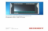Installation and Operating instructions for Panel PC CP77xx€¦ · 2016-04-29  · Installation and Operating instructions for Panel PC CP77xx Version: 2.3 Date: 2016-04-29