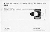 Lunar and Planetary Science XII · Planetary Science Institute (a Division of Science Applications, Inc.) 2030 East Speedway, ... outer fringes of the solar system. But the properties
