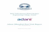 Birla Vishwakarma Mahavidyalaya Engineering College, Anand Port Visit Report-1.pdf · Engineering College, Anand MUNDRA PORT, KUTCH, GUJARAT Adani (Mundra) Port Visit Report 5TH -