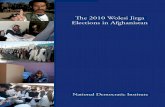 The 2010 Wolesi Jirga Elections in Afghanistan · 2011-09-09 · Currently, NDI works in over 70 countries. With staff members and volunteer political practitioners from more than