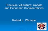 Precision Viticulture: Update and Economic Considerations · Assume applying to 1,800 acres ¾ Assume 5 samples per acre @ $20.00/sample = $100/acre = $180,000 ¾ Assume that 25%