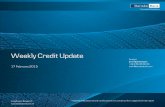 Weekly Credit Update - Danske Bank · 2015-02-17 · Guidance for 2015 is for sales of maturities of 3-6 yrs were signed in Q4. Pro forma 2015 this will take ND/EBITDA to around 5.0x,