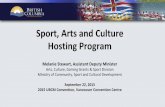 Sport, Arts and Culture Hosting Program€¦ · • World-class event expertise • “Know-how” from: 2015 FIFA Women’s Soccer World Cup, 2015 Canada Winter Games, Vancouver
