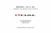 MODEL 2311 AL - Fial Incorporated · 2018-03-22 · Model 2311 AL SNMP Alarm Encoder Fial Incorporated 2311AL-051408 1 1 Introduction The 2311 AL SNMP Alarm Encoder is a remote alarm