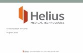 August 2016 - Helius Medical · US Patent No. 9,020,612: Oral Cavity Stimulation + cognitive therapy = Therapeutic outcome – 5 US Patent Applications Pending or Forthcoming 3 Pending