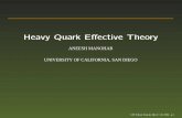 Heavy Quark Eﬀective Theory - INFN · 2004-05-18 · Introduction QCD describes the dynamics of quarks, and has a non-perturbative scale ΛQCD ∼ 200MeV. Simpliﬁcations when