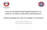 How do Scotland and England perform in relation to higher ... · Scotland, and the link between greater competition, required entry qualifications and the influence of background
