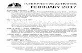 INTERPRETIVE ACTIVITIES FEBRUARY 2017 InterpFeb2017.16pgREVISED.pdf7:30 a.m. Hike – Discover the Hidden Treasures of the Palm Canyon Trail 2.5 Hours Life is everywhere in the desert