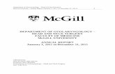 McGill Department of Otolaryngology Report Jan. 1, 2011 ... · McGill University – Annual Report (January 1, 2011 to December 31, 2011) 1 DEPARTMENT OF OTOLARYNGOLOGY – HEAD AND