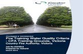 Privileged & Confidential Fire Training Water Quality Criteria - CFA … · 2016-03-21 · Privileged & Confidential Fire Training Water Quality Criteria - CFA Training Grounds, Victoria