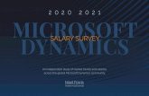 2020 2021 MICROSOFT DYNAMICS SALARY SURVEY€¦ · DYNAMICSSALARY SURVEY 2020 2021 An independent study of market trends and salaries across the global Microsoft Dynamics community