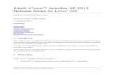 Intel® VTune™ Amplifier XE 2013 Release Notes for Linux* OS...Intel® VTune™ Amplifier XE 2013 Release Notes 2 Support for adding external collection data (in the CSV format with
