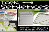 Topic f Sentences - Mr. Rierdan's Classmrrierdan.weebly.com/uploads/3/0/8/1/30811027/topic_sentences.pdf · Topic Sentences 1. When starting to work on paragraph construction, first