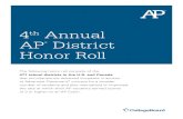 4th Annual AP® District Honor Roll… · Fremont Unified School District California : Huntington Beach Union High School District . California : Irvine Unified School District .