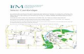 IfM West Cambridge · 2015-04-27 · The approximate taxi fare from Cambridge railway station to the IfM is approximately £10.00. Several taxi companies offer an airport service