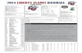 2014 LIBERTY FLAMES BASEBALL...2014 LIBERTY FLAMES BASEBALL Buffalo Wild Wings Battle at the Beach, Feb. 21-23 Jim Toman Head Coach Seventh Year Overall: 224-140-1 At Liberty: SameYEAR-BY-YEAR