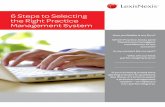 6 Steps to Selecting the Right Practice Management Systemlexisnexis.com.au/media-centre/pdf/whitepapers... · Six Steps to Selecting the Right Practice Management System 7 LexisNexis: