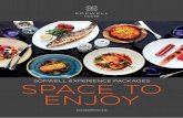 SOPWELL EXPERIENCE PACKAGES SPACE TO ENJOY€¦ · hosted by our expert Chef, enjoyed with fine wine and cocktails, canapés and sharing platters. £80.00 per person Min 10 people,