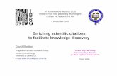 Enriching scientific citations to facilitate knowledge ...€¦ · ¾the object of such a citation – i.e. the cited bibliographic object (FaBiO) ... with other Web 3.0 services,