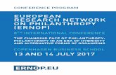 euroPean resear Ch network on Philanthro Py (ernoP)€¦ · ConferenCe Program euroPean resear Ch network on Philanthro Py (ernoP) 8th international Conferen Ce The changing face