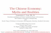 The Chinese Economy: Myths and Realities...Myths and Realities Lawrence J. Lau, Ph. D. President and Ralph and Claire Landau Professor of Economics The Chinese University of Hong Kong