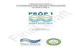 PROPOSITION 1 STORM WATER GRANT PROGRAM GUIDELINES · 2015-12-04 · FINAL DRAFT 1 November 18, 2015 I. PURPOSE These Proposition 1 (Prop 1) Storm Water Grant Program (SWGP) Guidelines