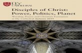 Disciples of Christ: Power, Politics, Planet - Ely Cathedral · give thanks for ‘all good gifts around us’, supported by the Boy Choristers and Ely Imps who are singing together