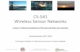 CS-541 Wireless Sensor Networks - University of Cretehy541/Lectures_files/...Lecture 5: Network standards for Personal and Body-area networks Spring Semester 2017-2018 CS-541 Wireless