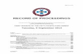 RECORD OF PROCEEDINGS · fs simpson speaker nj laurie clerk of the parliament lj osmond chief hansard reporter issn 1322-0330