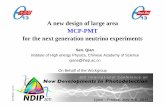 A new design of large area MCP-PMT for the next generation ...ndip.in2p3.fr/ndip11/AGENDA/AGENDA-by-DAY/... · ¾The Simulation work – properties of MCP-PMT. Transmission photocathode