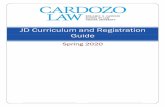 JD Curriculum and Registration Guide - Cardozo Law · JD students must take a minimum of 12 credits and may take up to a maximum of 16 credits in any given semester. The average upper-level