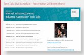 SILICON LABS LIVE Internet Infrastructure and Industrial Automation Tech … · 2020-07-15 · Tech Talks LIVE Schedule –Presentation will begin shortly ... Fiber to Copper Ethernet