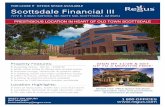 Scottsdale Financial Center III flyer · Location Highlights: > 1001s of restaurants, hotels bars and retail stores > Camelback, McDowell & Eagle Mountain views > On-site cafe & underground