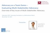 Advocacy as a Team Game Evaluating Multi-Stakeholder Advocacy · Advocacy as a Team Game— Evaluating Multi-Stakeholder Advocacy: Overview of Key Issues of Multi-Stakeholder Advocacy