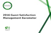 2016 Guest Satisfaction Management Barometerand implement them, does impact guest satisfaction, and improves a hotel’s online reputation. • 67% feel that it is difficult to manage