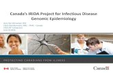 Canada’s IRIDA Project for Infectious Disease · IRIDA Platform Expansion 1. IRIDA: Integrated Rapid Infectious Disease Analysis 2. 1.56M, 3 year Genome Canada Large-Scale Applied