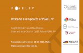 Welcome and Updates of PEARL PV€¦ · Welcome and Updates of PEARL PV Presentation at Seminar, 14-10-2019, Malta. -cost.eu. Angèle Reinders and David Moser. Chair and Vice-Chair
