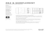 PAX & KOMPLEMENT - IKEA · 3. Pick your door handles for hinged doors. We offer an extensive selection of knobs and handles for hinged doors to help enhance the style of your wardrobe.