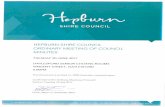 DRAFT MINUTES - Shire of Hepburn · 2019-06-06 · DRAFT MINUTES ORDINARY MEETING OF COUNCIL 20 JUNE 2017. HEPBURN SHIRE COUNCIL PO Box 21 Daylesford 3460 T: 03 5348 2306 shire@hepburn.vic.gov.au
