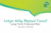 Long Term Financial Plan - Lockyer Valley Region · 2019-06-14 · plan is in line with the items identified by QAO as forming part of a ‘better practice” long term financial