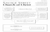 AVAGE STREET Church of Christ - WordPress.com...2019/09/09  · 09.01.2019, Savage Street Bulletin: Page 5OTHER NEWS If you would like to receive the bulletin as a PDF, please see