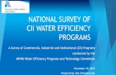 NATIONAL SURVEY OF CII WATER EFFICIENCY PROGRAMS€¦ · 16/09/2003  · Takeaways ̶Program Adoption and Support Adoption of programs is motivated by “stewardship and sustainability”